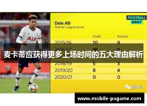 麦卡蒂应获得更多上场时间的五大理由解析